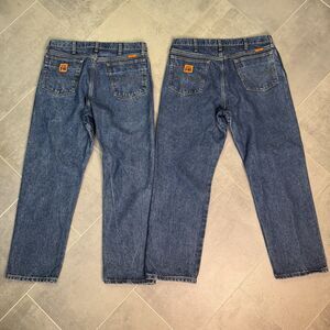 Wrangler Riggs Workwear FR Jeans 35x30 Lot of 2 FR3W050 Med Wash VGUC